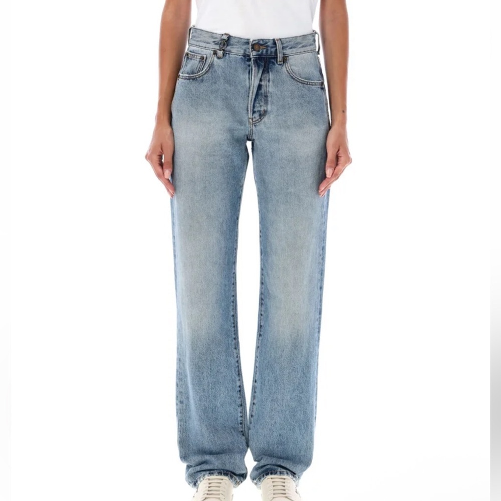 Saint Laurent Sky Blue Straight Leg Jeans